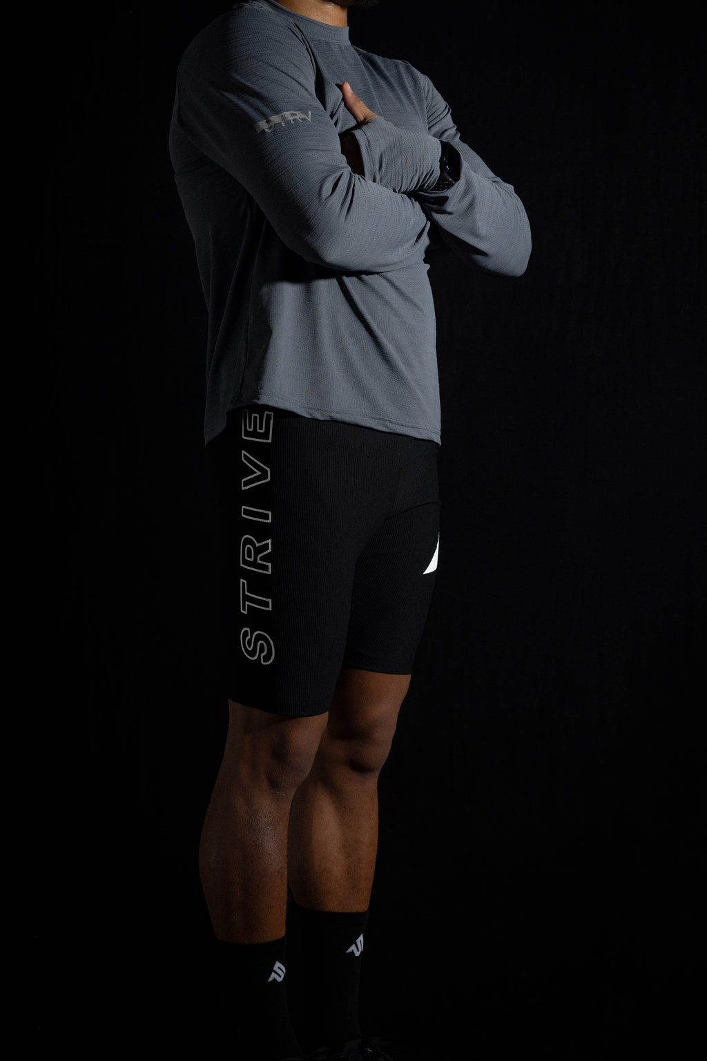 S Logo Half Tights - Black