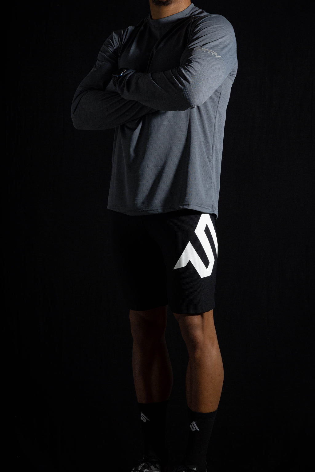 S Logo Half Tights - Black