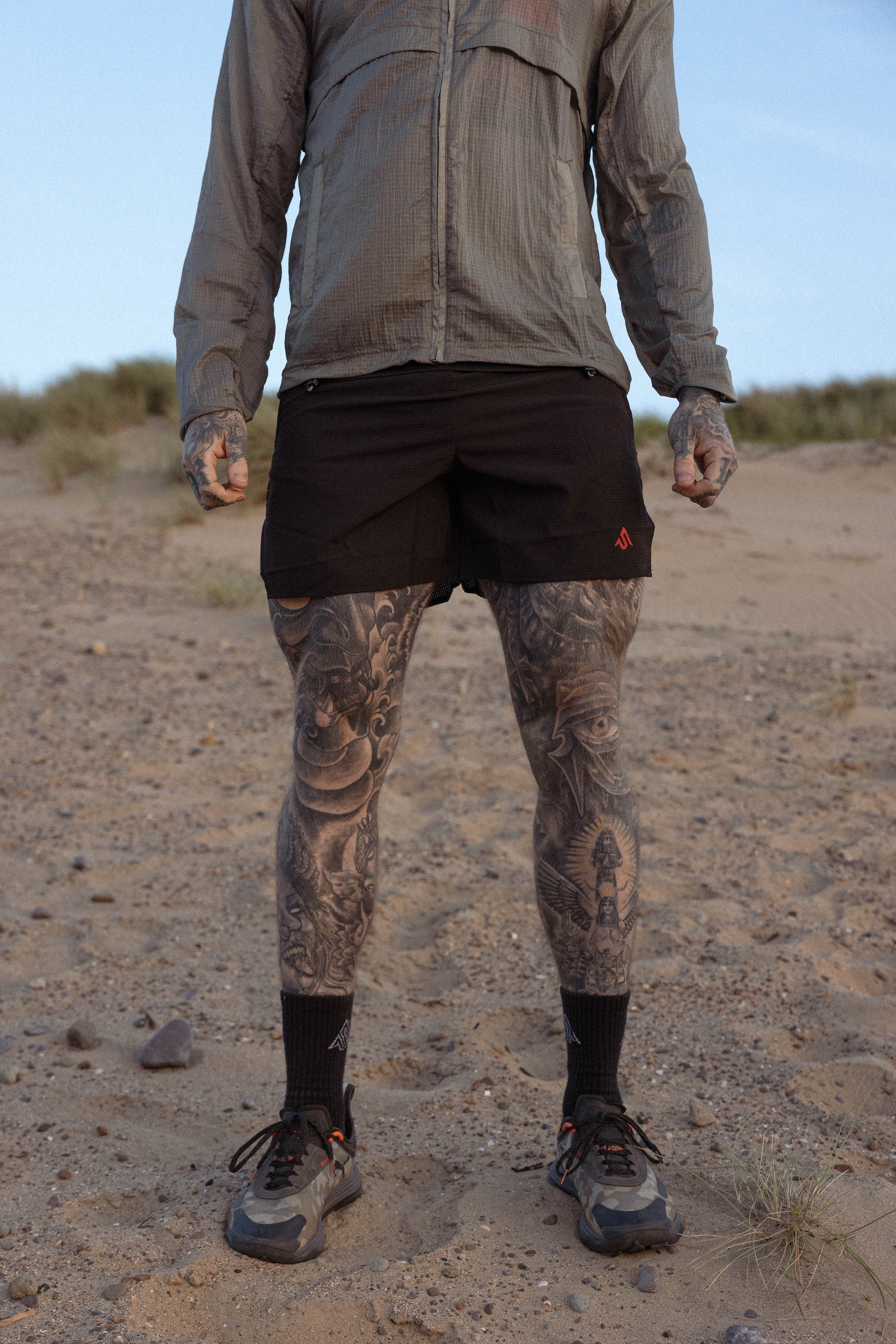 Aero Shorts - Black & Crimson