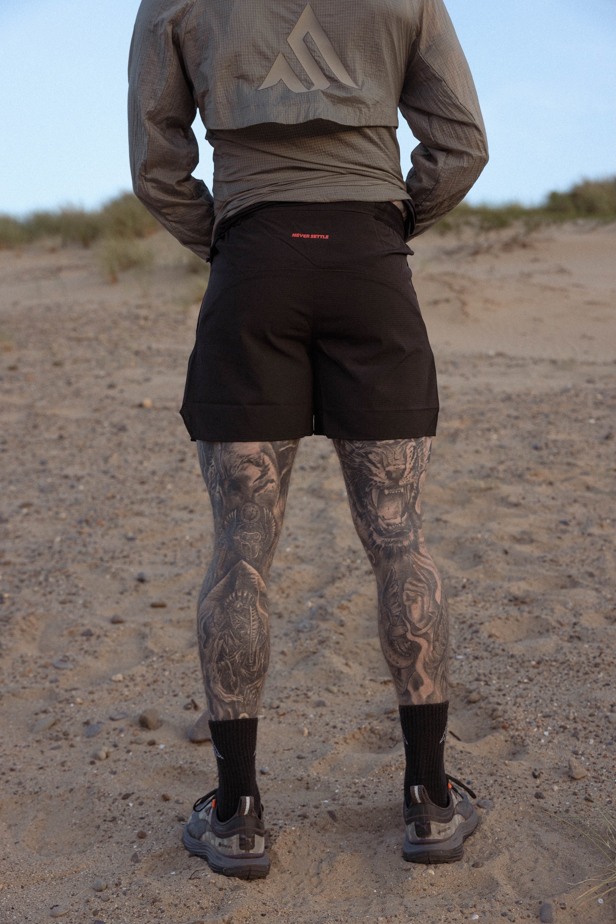 Aero Shorts - Black & Crimson