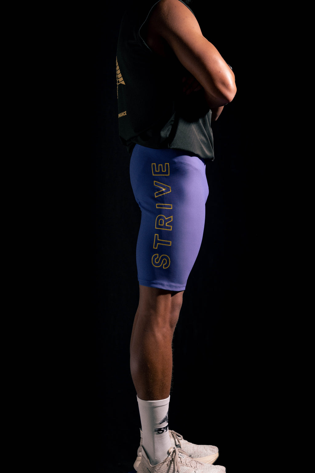 Motion STRIVE-X Half Tights - Blue/Yellow