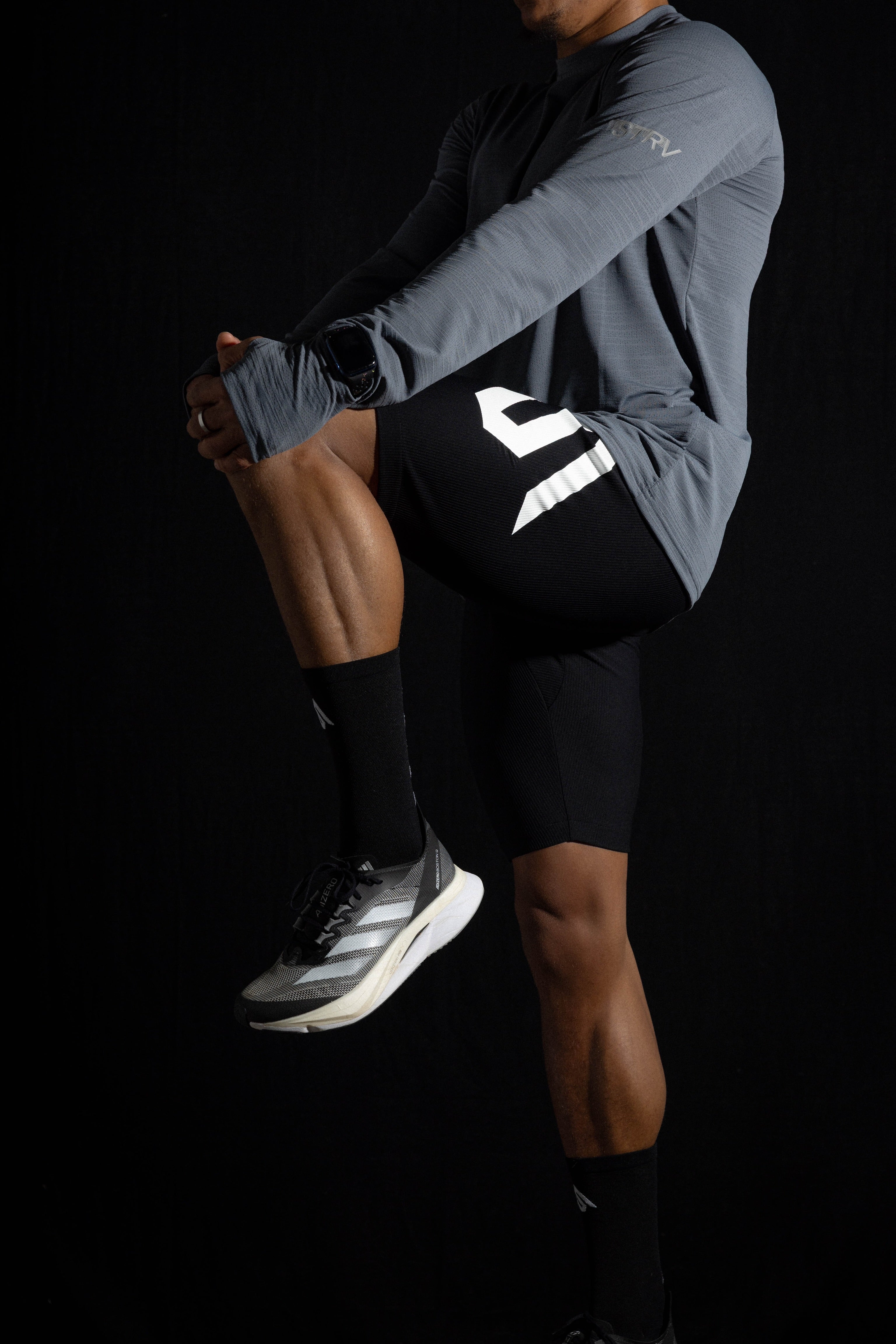 S Logo Half Tights - Black