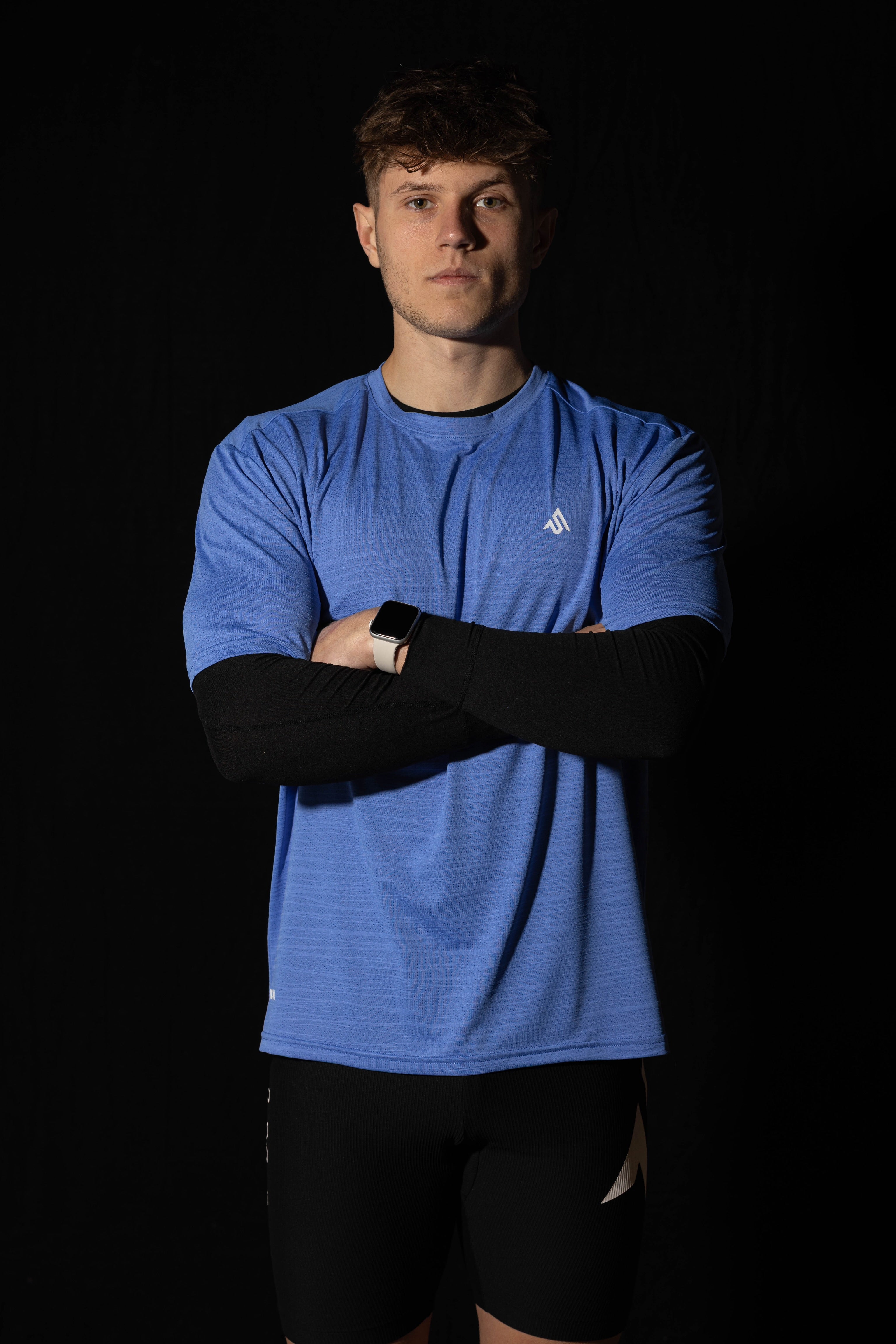 S Logo Performance Tee - Ice Blue