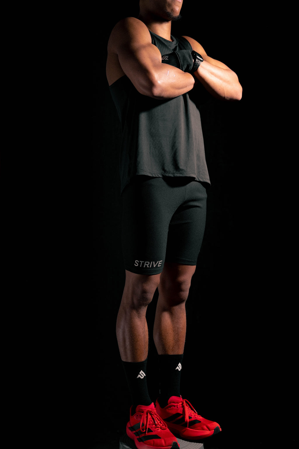 STRIVE-X Half Tights - Black Reflective