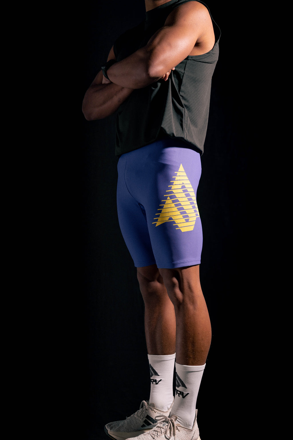 Motion STRIVE-X Half Tights - Blue/Yellow