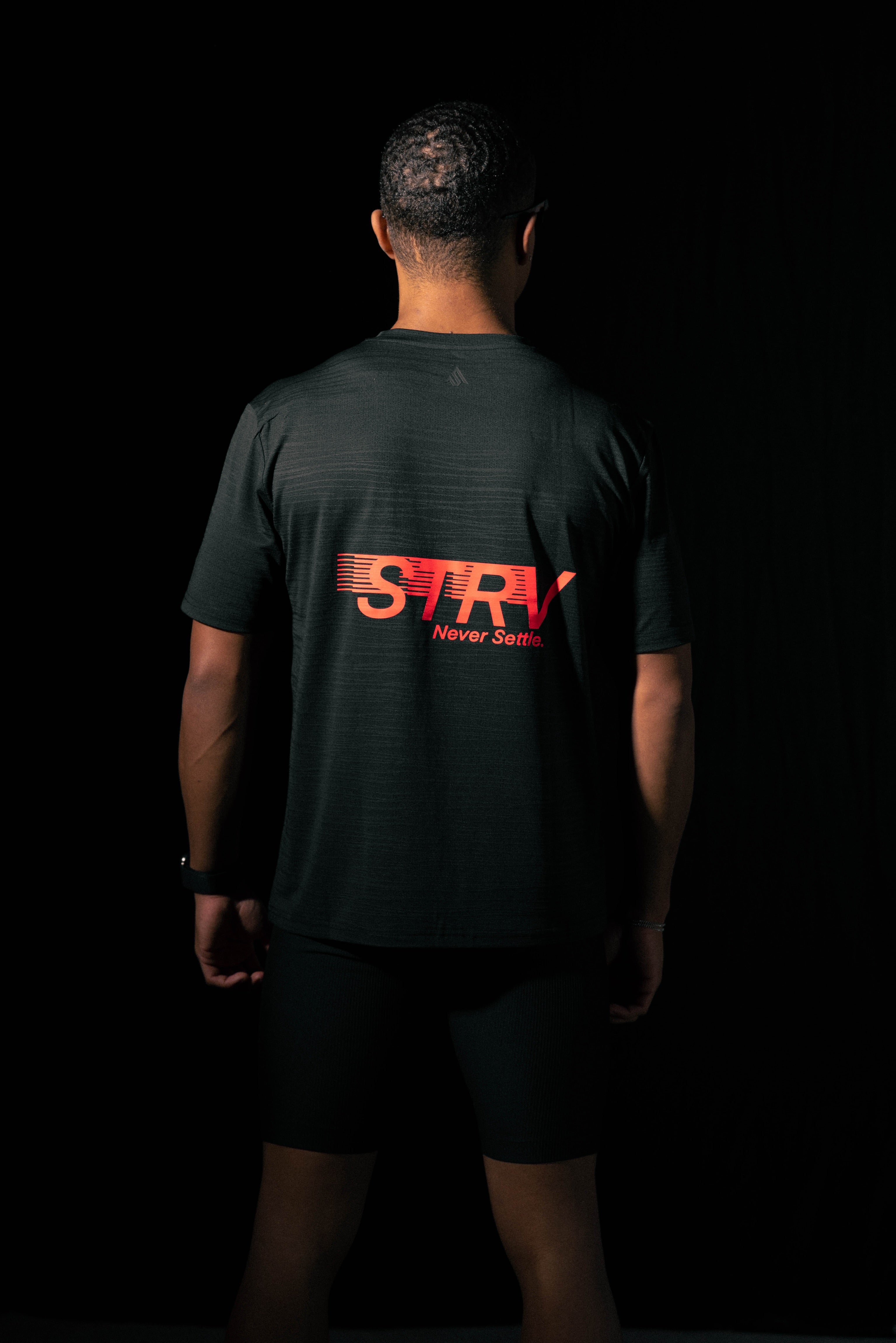 STRV Performance Tee - Black/Crimson – Strive Performance