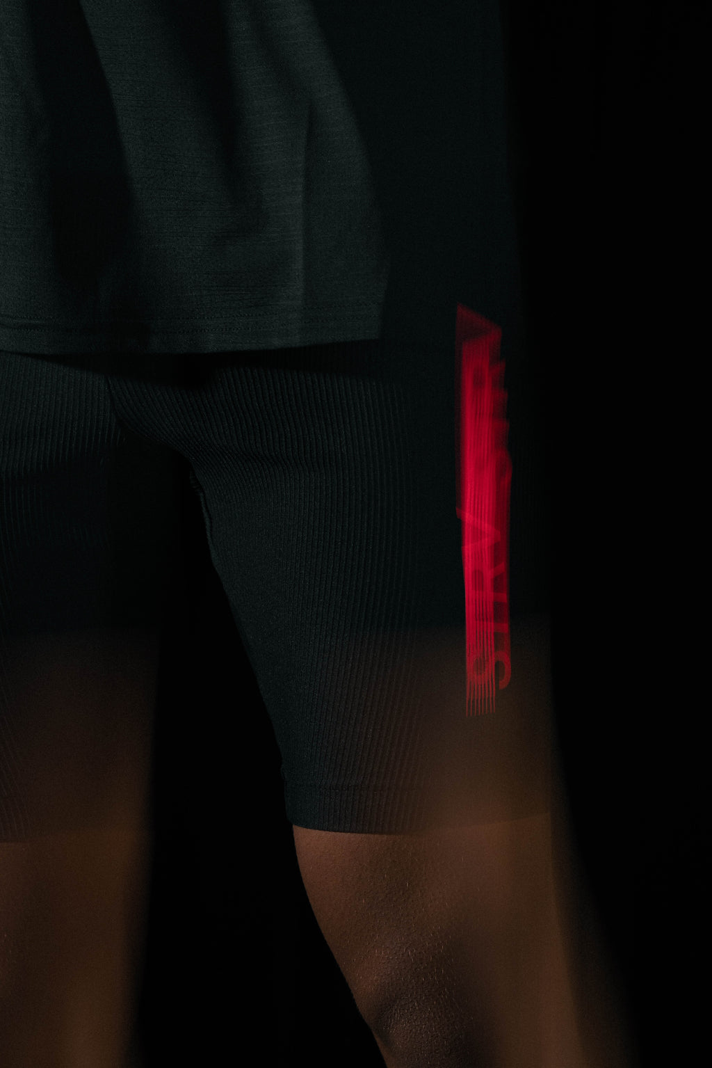 STRIVE-X Half Tights - Black/Crimson