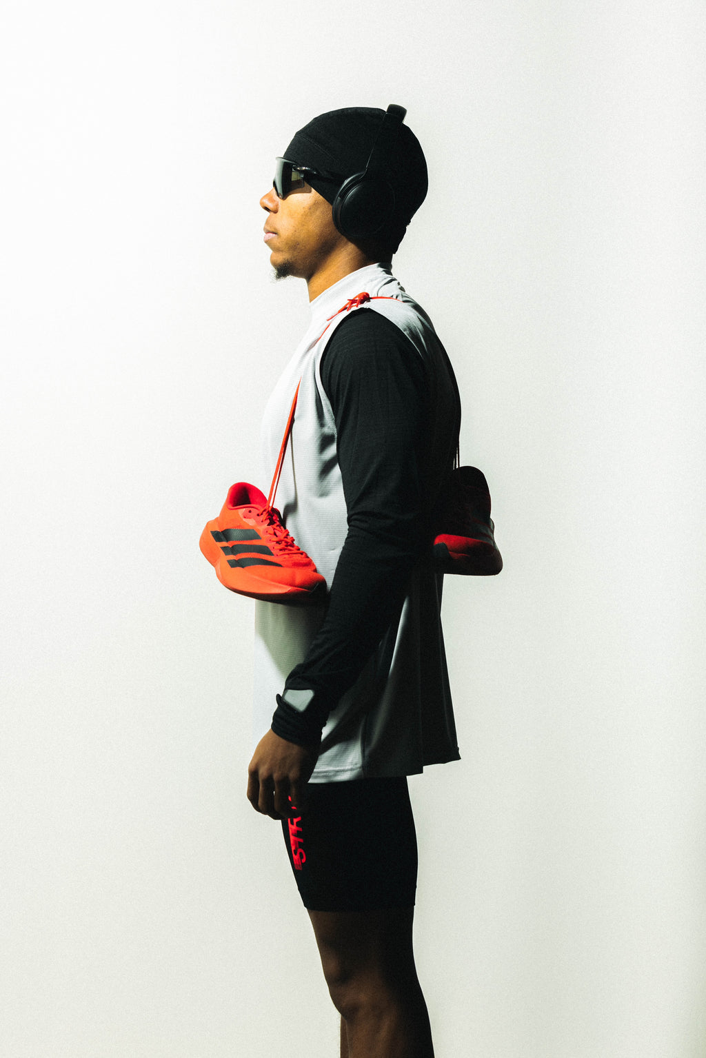 Motion S Logo Cut Off - Chalk Grey/Crimson