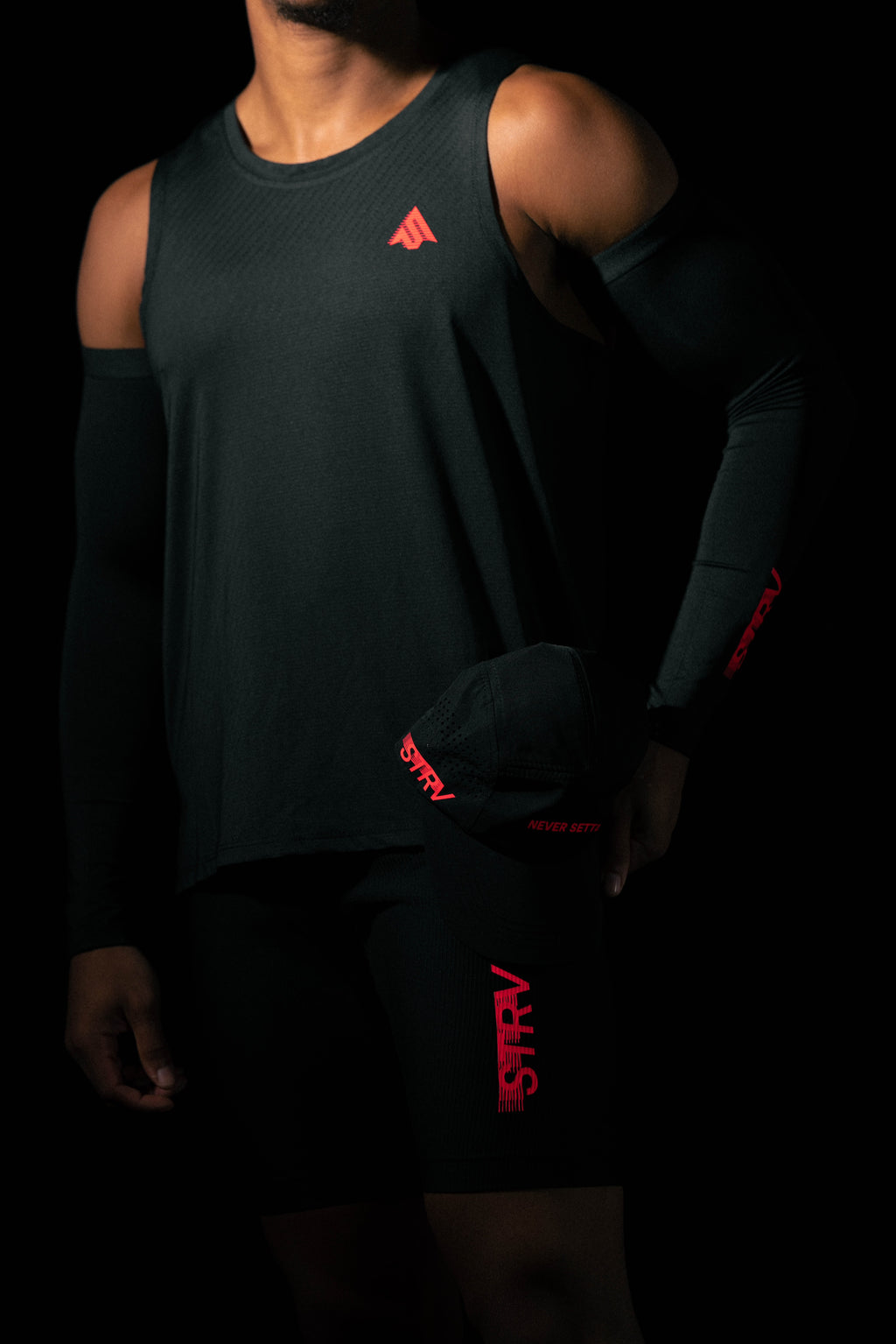 Motion Performance Cap - Black/Crimson