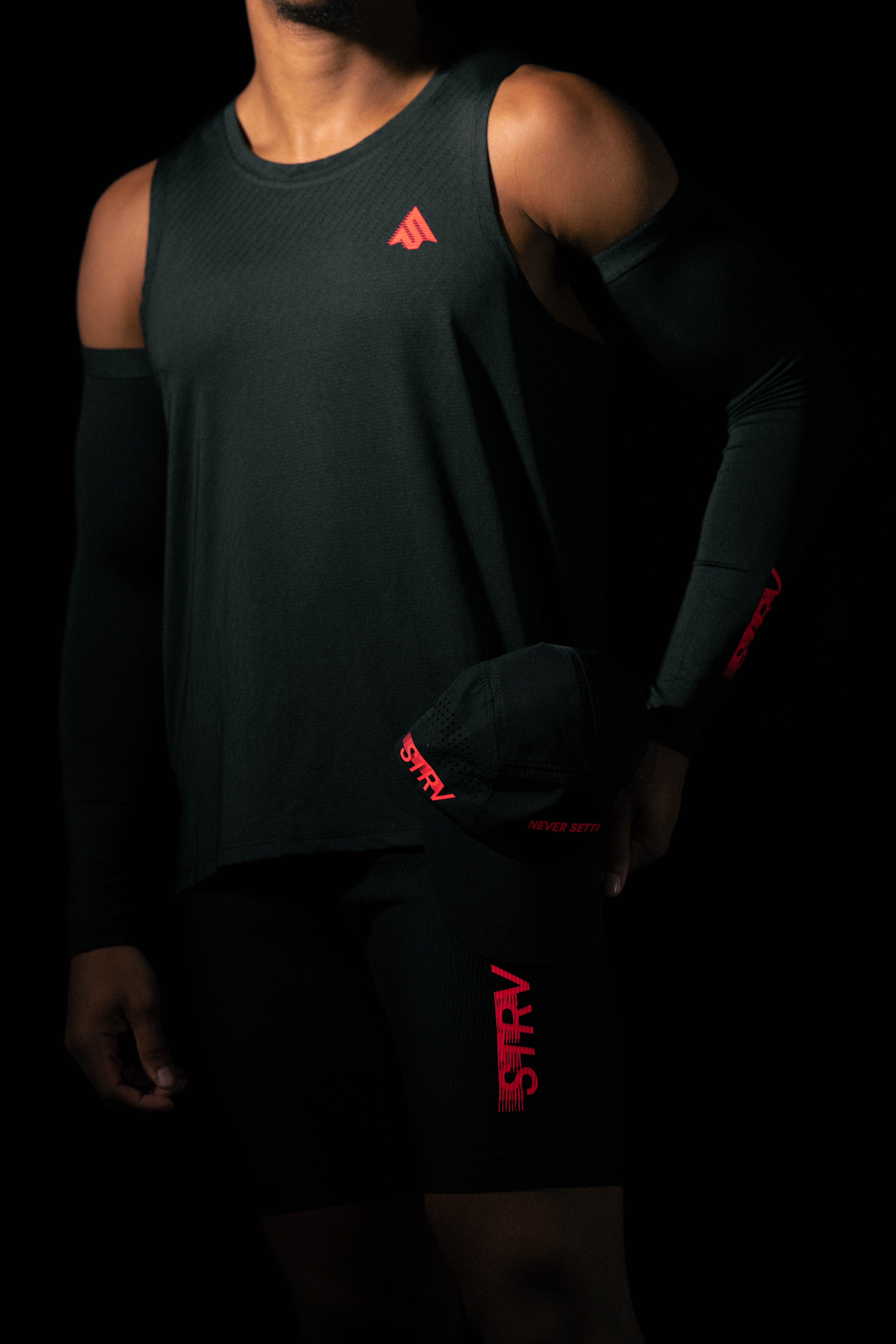 Motion Performance Cap - Black/Crimson